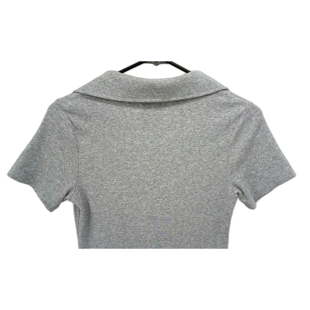 Hello Kitty Ribbed Collared Bodycon Mini Dress Gray Coquette Y2K Kawaii Sanrio M - Picture 9 of 10